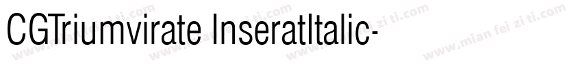 CGTriumvirate InseratItalic字体转换